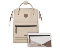 Cabaïa - Adventurer Rucksack Arcachon Medium 18L - Wasserabweisend - Laptopfach bis zu 13 Zoll - 2 Vordertaschen - vegan zertifiziert - Rucksack für Reisen und Arbeit, Damen & Herren - Beige