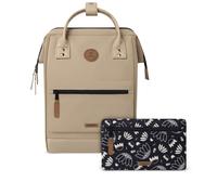 Cabaia Rucksack Adventurer Medium Fortaleza mit zwei auswechselbaren Vortaschen Beige