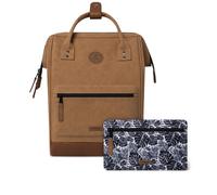 Cabaia Rucksack Adventurer Medium Moscow mit zwei auswechselbaren Vortaschen Camel