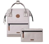 Cabaïa - Adventurer Rucksack Algers Mini 10L - Wasserabweisend - Laptopfach bis zu 10,5 Zoll - 2 Vordertaschen - vegan zertifiziert - Rucksack für Reisen und Arbeit, Damen & Herren - Beige
