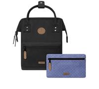 Cabaia Rucksack Adventurer Small Berlin mit zwei auswechselbaren Vortaschen Schwarz