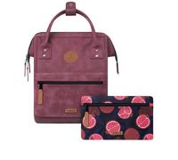 Cabaia Rucksack Adventurer Small Delhi mit zwei auswechselbaren Vortaschen Weinrot
