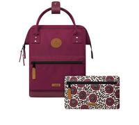 Cabaia Rucksack Adventurer Small Nice mit zwei auswechselbaren Vortaschen Weinrot