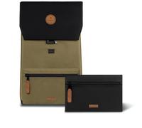 Cabaia Rucksack City Medium Deva mit zwei auswechselbaren Vortaschen Grün