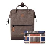 CABAIA Rucksack Papeete 23L Unisex mit Laptopfach, 2 austauschbare Taschen, wasserabweisend, braun