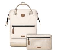 CABAIA Wasserdichtes Rucksack 12L - MOLLE-System und Trendiges Design für Männer und Frauen - Robustes Nylon, Gepolsterter Komfort - Ideal für Reisen, Schule, Arbeit - Beige, Weiß