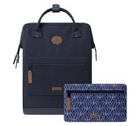 Cabaïa - Adventurer Rucksack Zurich Maxi 23L - Wasserabweisend - Laptopfach bis zu 15 Zoll - 2 Vordertaschen - vegan zertifiziert - Rucksack für Reisen und Arbeit, Damen & Herren - Blau