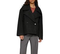 QS Damen 2148265 Caban Jacke aus Bouclé, Grau/Schwarz 9999, XL