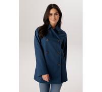Cabanjacke ANISTON SELECTED, Damen, Gr. 40, blau (dunkelblau), Web, Obermaterial: 100% Baumwolle. Futter: 100% Polyester, unifarben, lässig geschnitten Po-bedeckend, Jacken, mit zwei Eingriffstaschen 