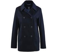 Cabanjacke FUCHS SCHMITT, Damen, Gr. 36, blau (navy), Web, Obermaterial: 96% Baumwolle, 4% Elasthan, unifarben, clean, modisch, Langarm, Jacken, mit Leistentaschen (73008954-36) navy
