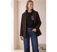 Kurzmantel STREET ONE, Damen, Gr. 44, braun (auburn braun), Stoff, Oberstoff: 69% Polyester, 31% Wolle. Futter: 100% Polyester, unifarben, comfort fit normal, V-Ausschnitt, abgesteppt, Mäntel Kurzmant