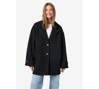 Cabanjacke NOISY MAY "NMALICIA LS OVERSIZE BLAZER NOOS", Damen, Gr. S, schwarz, Web, Obermaterial: 100% Polyester, unifarben, tiefer V-Ausschnitt, Jacken (50599539-S) schwarz