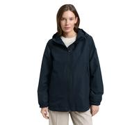 Cabanjacke TOM TAILOR, Damen, Gr. S, blau (sky captain blau), Web, Obermaterial: 100% Polyester. Futter: 100% Polyester, unifarben, regular fit normal, elastischer Bund, Jacken, mit Kapuze (22007157-S