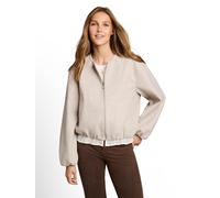 Cabanjacke TOM TAILOR DENIM, Damen, Gr. L, beige (atmosphere beige melange), Web, Obermaterial: 82% Polyester, 10% Polyacryl, 8% Viskose. Futter: 100% Polyester, meliert, regular fit, Jacken (74058524