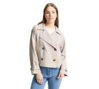 Cabanjacke TOM TAILOR DENIM, Damen, Gr. S, cloud grau, Web, Obermaterial: 100% Polyester. Futter: 100% Polyester, unifarben, regular fit normal, Manschette, Jacken, mit Reverskragen (52178122-S) cloud