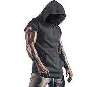 Cabeen Herren Sport Tank Top Workout Muskelshirts Fitness Gym Ärmellose Hoodie Kapuzenpullover Sweatshirt Achselshirt mit Handytaschen
