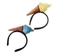 Cabilock 2 Stück Teiliges Eiscreme haarband für Damen Weiches Leichtes Stirnband aus Flexiblem Bequemes Haarband für Haartypen zum Waschen Schminken und Alltag Farblich Abgestimmt in Gelb