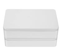 Cabilock 2 Stück Teiliges Vintage Weißblech aufbewahrungsset mit Deckel Große Mehrzweck Geschenkbox aus Robustem Stahlblech für Süßigkeiten Nähzubehör Hochzeit und Dekoration