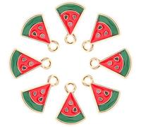 Cabilock 20 Stück Bunte Mini Wassermelonen Charms aus Langlebiger Legierung Vielseitige DIY Anhänger für Halsketten Armbänder Schlüsselanhänger und Schmuckherstellung