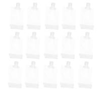 Cabilock 20 Stück Quetschbeutel 100ml Weiß aus Pet mit Sticker Reise Quetschbeutel zum Befüllen für Shampoo Lotion und Duschgel Leicht und Tragbar für Reisen und Zuhause
