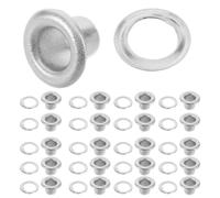 Cabilock 200 Sets Metall Ösen mit Unterlegscheiben für Kleidung und Leder | Innenmaß 3mm, Silbernes Eisen, Glatte Oberfläche, für Gürtel und Denim, Leicht Montierbar