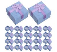 Cabilock 24 Stück Teiliges Schmuck geschenkbox mit Schleifen design Kompakte Kleine Ringbox für Verlobungsringe Ohrringe und Halsketten Weiche Innenausstattung für Reise und