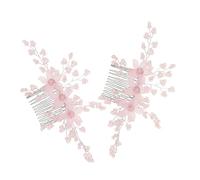 Cabilock 2stücke Haarkamm Für Braut Mit Kristallen Dekorativer Hochzeits-schmuck Handgefertigtes Blumen-haaraccessoire Leicht Und Komfortabel Für Besondere Anlässe