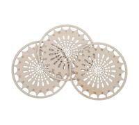 Cabilock 3 Stück Holz Garnorganisator für Kreuzstich und Andere Fäden Natürlicher Holzfadenhalter mit Tragbarer Aufbewahrung Vielseitig für Stickprojekte und Näharbeiten