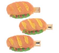 Cabilock 3 Stück Pack Kreative Haarspangen In Hotdog Form aus Resin Süße Haarclips für Mädchen und Frauen Vielseitige Lebensmittel Haaraccessoires