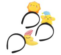Cabilock 3stücke Sternen-haarreif für Bühnenkostüme Party-haaraccessoires Kreative Kopfbedeckungen für Cosplay Fotoshootings Geburtstage Feiertage Mond und Sonnenstirnbänder