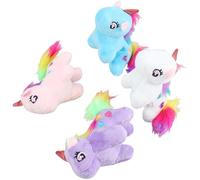 Cabilock 4 Stück Plüsch Einhorn Schlüsselanhänger Bunte Taschenanhänger aus Ungiftigem Material Niedliche Hängedekoration für Damen und Geschenkidee für Party und Alltag