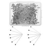 Cabilock 500 Stück Stecknadeln mit Perlenkopf Gerade Nähnadeln aus Stahl Schwarze Quiltnadeln für Stoff Basteln und Bekleidungsarbeiten