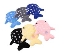 Cabilock 6 Stück Kawaii Geldbeutel in Hai Form aus Plüsch mit Reißverschluss Kleines Portemonnaie für Hautfreundlich und Leicht Zugänglich als Schul oder Taschenanhänger
