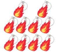 Cabilock Feuerwehr Schlüsselanhänger Flammen-Design 9.20X3.30 Zoll 10Er Set Feuerwehrmann Partygeschenke Feuerwehrmann-Unterstützungsdekor Für Feuerwehr Mottoparty