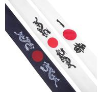Cabilock Japanische Stirnbänder und Cosplay für Karate Training in Verschiedenen Farben und mit Schweißschutz 3 Stück pack aus Polyester und Vielseitig Japanisches Haaraccessoire