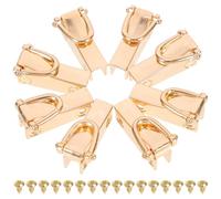 Cabilock Zinklegierung Drehbare D-Ringe in Gold mit Schrauben 8 | Schlüsselanhänger und Rucksäcke, 360 Grad Drehbar, Glatte Oberfläche, Robust und Rostarm