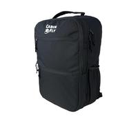 CabinFly Rucksack, 55 x 40 x 20 cm, Schwarz, Handgepäck, Reisetasche, Airline-kompatibel, Laptopfach, wasserdicht, Elektronikfach, Flaschenhalter, Geheimtaschen, Checkpoint-freundlich