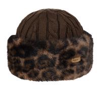 Cable Knit Leo Faux Fur Mütze by Barts braun One Size