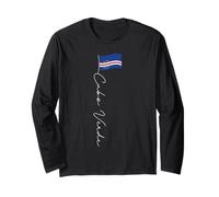 Cabo Verde Signature Flaggenmast Patriotische Kapverdische Flagge Langarmshirt
