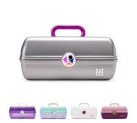 Caboodles Twilight Disco - On-The-go Girl Costmetic Organizer Make-up & Accessory Carry Case, Silver Shimmer
