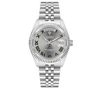 CADISEN Automatik Uhr Herren Mit Gangreserve Automatik Saphirglas Wasserdicht 38MM Kalender der Wochentage (8228 grau)