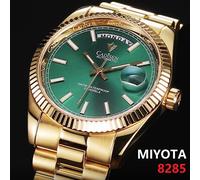 CADISEN DD40 Männer Uhren Luxus Automatische Uhr Männer AR Saphirglas Mechanische Armbanduhr Männer 10 Bar MIYOTA 8285 Movt 2023 Neue Green gold
