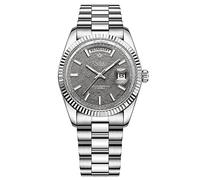 CADISEN Herren Automatikuhr, MIYOTA 8285 Bewegung Business Luxusuhr, Saphir Luxus mechanische Uhr, wasserdichte 100 Meter Edelstahluhr, Casual Hommage C8215…, GRAU, Automatische Uhr, mechanisch