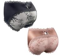 Cadiwe Femboy Sissy Schwarze Herren-Beutel-Höschen Herren-Hipster-Slip Spitzen-Bikini-Slip Dessous Unterwäsche für Herren-Manties, X-Large