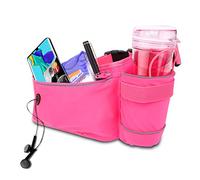 Cadorabo Bauchtasche für Handys in RIZINUS ROT - Längenverstellbare Hüfttasche Gürteltasche Handytasche mit Reißverschluss