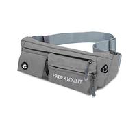 Cadorabo Bauchtasche mit 4 Fächern in CHIA GRAU - Längenverstellbare Wasserdichte Hüfttasche Gürteltasche Handytasche mit 4 Fächern