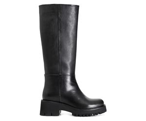 Cafe Noir Leder-Stiefel in Schwarz - Größe 40 | Damen Stiefel