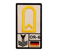 Café Viereck ® Bootsmann Bundeswehr Rank Patch mit Dienstgrad - Gestickt mit Klett - 9,8 cm x 5,6 cm