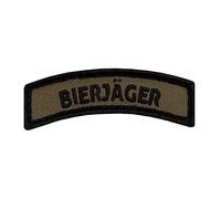 Café Viereck ® Bundeswehr Bierjäger Fun Patch Gestickt mit Klett - 7 cm x 1,8 cm