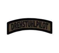 Café Viereck ® Bundeswehr Drehstuhlpilot Fun Patch Gestickt mit Klett - 7 cm x 1,8 cm